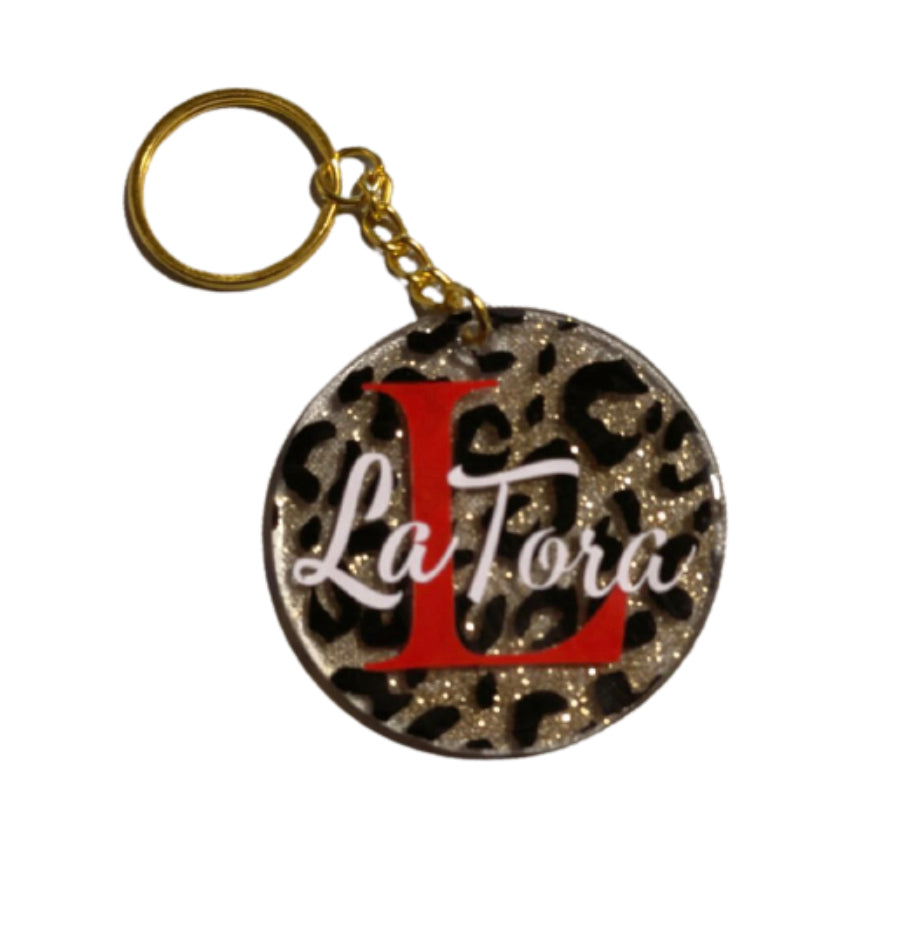 Leopard Print Acrylic Keychains